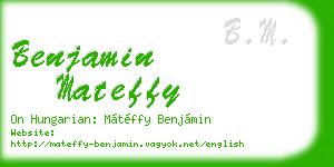 benjamin mateffy business card